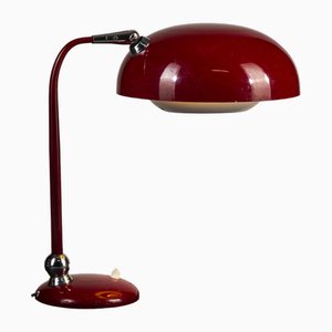 Lámpara tipo ministerial vintage de metal rojo, Italia, 1950