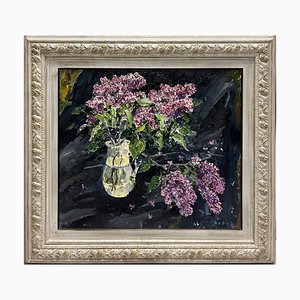 Georgij Moroz, Vase of Lilacs, Oil on Canvas, 2003