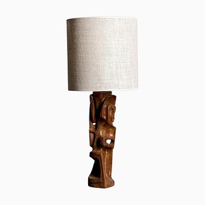 Sculpted Table Lamp attributed to Gianni Pinna, Italy, 1970s