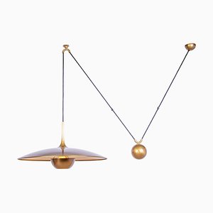 Adjustable Brass Pendant Lamp Onos 55 attributed to Florian Schulz, Germany, 1970s