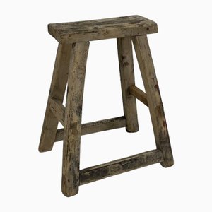 Tabouret Vintage Rustique en Bois