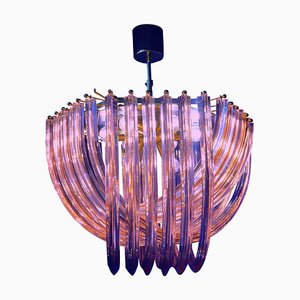 Pink Murano Curvati Ceiling Light or Flush Mount, 1990