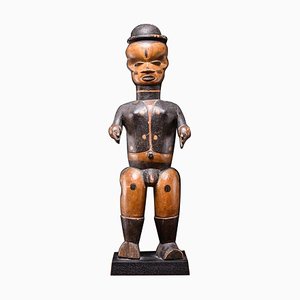 Nigerian Ibibio Anthropomorphic Standing Male Janus Figure