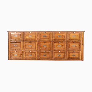 Large French Oak Haberdashery Cabinet, 1940s