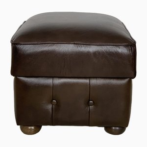 Chesterfield Pouf in Dark Brown