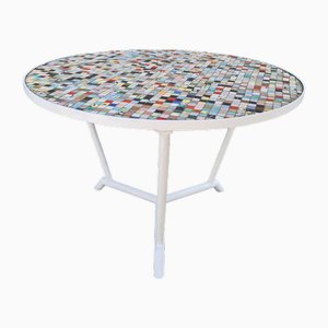 Mesa vintage de mosaico de azulejos