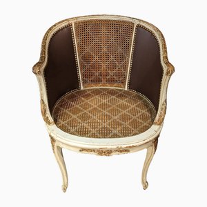 Louis XVI Office Armchair in Lacquered Wood