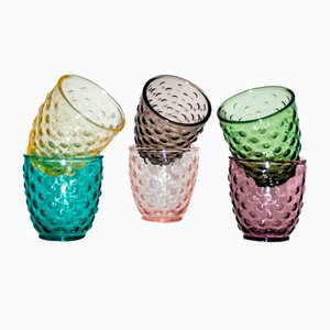 Italian Modern Drinking Glasses by La Vetreria for Ivv Florence, Set of 6