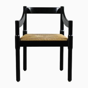 Black Carimate Chairs by Vico Magistretti for Cassina, 1960s, Set of 12