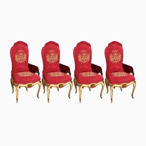 Louis XV Style Dining Room Chairs, 1950s, Set of 8