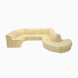 Modulares Snake Sofa aus gestepptem Leder von Laauser, 1990er, 8 . Set