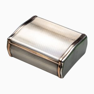 Antique Silver Box with Jade