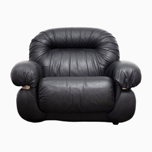 Set of Italian Leather Armchairs in the style of Mario Bellini, 1970s