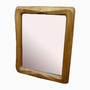 Anthroposophical Walnut Wall Mirror in the style from Rudolf Steiner, 1940s