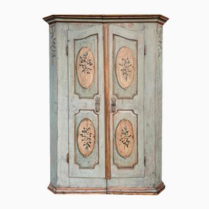 Floral Painted Light Green Cabinet, 1799