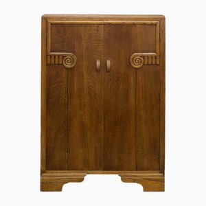 Art Deco Oak Wardrobe, 1930s