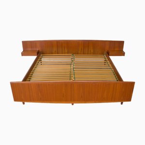 Mid-Century Danish Teak Floating Bed from Sannemans