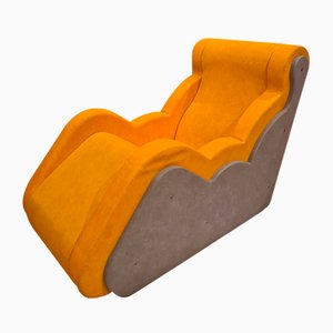 Sillón Relax de cuero sintético, años 90