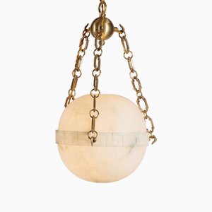 Small Elissa Alabaster Pendant from Pure White Lines