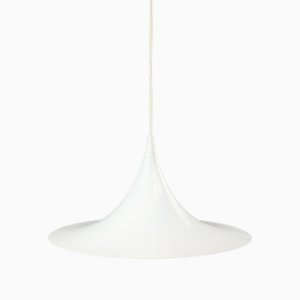 Danish White Trumpet Pendant Lamp attributed to Claus Bonderup & Torsten Thorup