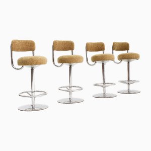 Vintage Swedish Bar Stools by Borje Johanson, Set of 4