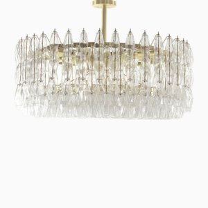 Chandelier in Transparent Crystal Murano Glass by Bottega Veneziana