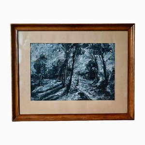 Marcel Bouyeron, The Clearing, 20th Century, Artwork on Paper, Framed