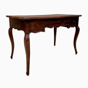 Early 20th Century French Desk Carved Table with Three Drawers, 1930s