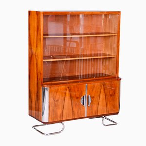 Czech Art Deco Walnut Bookcase from Vichr a Spol, 1930s