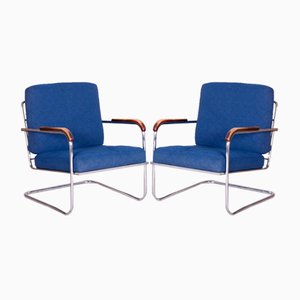 Set of Bauhaus Armchairs in Chrome-Plated Steel, Switzerland, 1930s