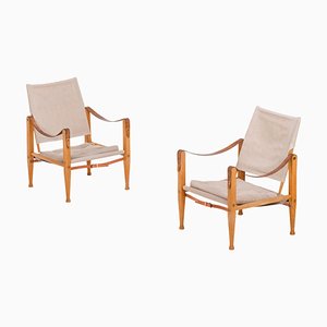 Chaises Safari Vintage par Kaare Klint, 1960s, Set de 2