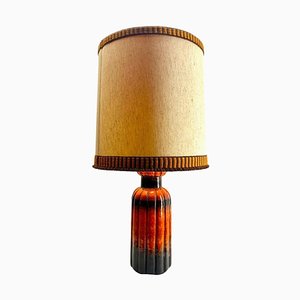 Lampadaire Fat Lava Vintage en Verre Orange et Noir de Kaiser Idell, 1962