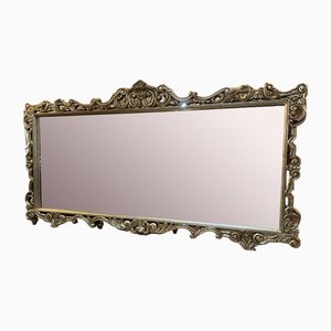 Carved Gilt Wooden Overmantle Mirror