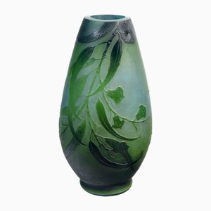 Art Nouveau Vase from Gallé, France, Late 1800s