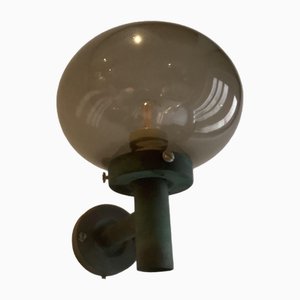 Skandinavische Garten Wandlampe aus Rotem Kupfer, 1970er