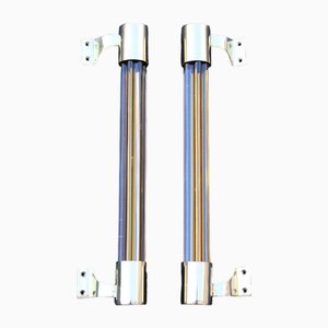 Venini Griffe aus Poliertem Messing & Muranoglas, 1950er, 2er Set