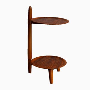 Danish Modern Teak and Beech Side Table by Edmund Jørgensen, 1950s