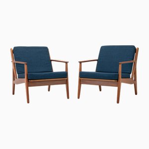 Model 6 Easy Chairs by Arne Vodder for Vamo Mobelfabrik, Denmark, 1960s, Set of 2