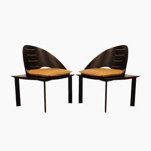 Fauteuils Modernistes par Patrice Bonneau Edition Genexco, 1980, Set de 2