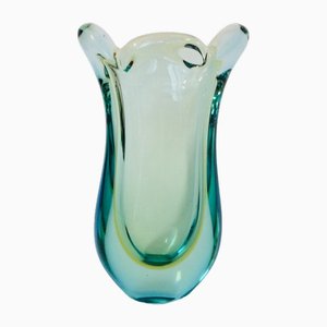 Submerged Glass Vase by Flavio Poli for Seguso, 1940s