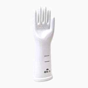 Postmodern White Glazed Porcelain Glove Mold from Rosenthal, 1970s