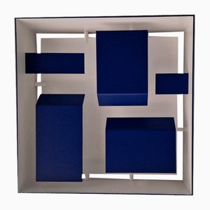 Wall Light Square Pattern Blue Gio Bridges by Gio Ponti, 2000s