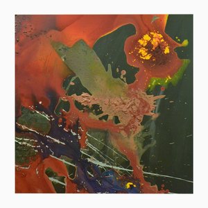 Bill Allen, Große brutalistische abstrakte Komposition, 1990er, Mixed Media Painting