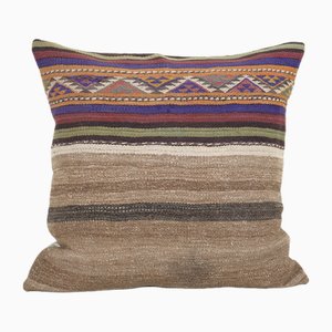 Funda de almohada Kilim decorativa hecha a mano, década de 2010