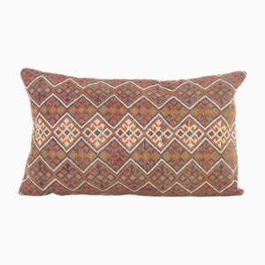 Long Brown Lumbar Cicim Pillow Cover, 2010s