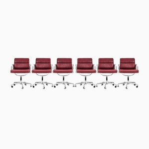 Soft Pad Office Chairs by Charles & Ray Eames for ICF, 1970s, Set of 6