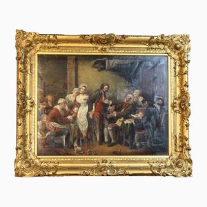 Nach Jean-Baptiste Greuze, Genreszene, 1800er, Öl auf Leinwand