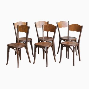 Bistro Chairs by Michael Thonet, France, 1950s, Set of 6