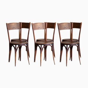 Bistro Chairs by Michael Thonet, France, 1950s, Set of 6