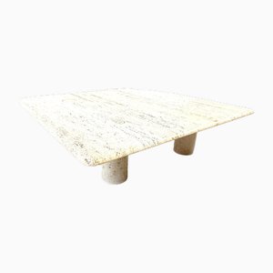 Travertine Coffee Table by Angelo Mangiarotti for Up&Up, Italy, 1970s